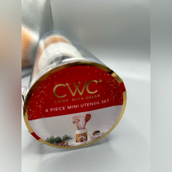 Cook With Color GINGERBREAD HOUSE Silicone Utensil Set With Holder Christmas NEW - Picture 2 of 6